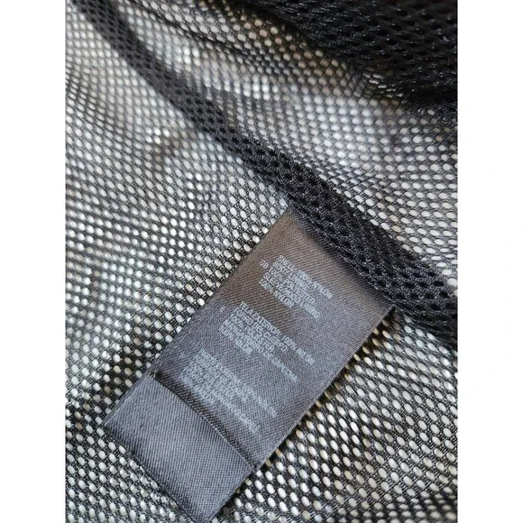 The North Face Hyvent Womens Rain Jacket Black white Hood Lightweight Sz L - Picture 9 of 14
